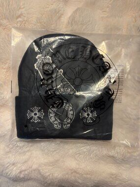 Chrome hearts black beanie